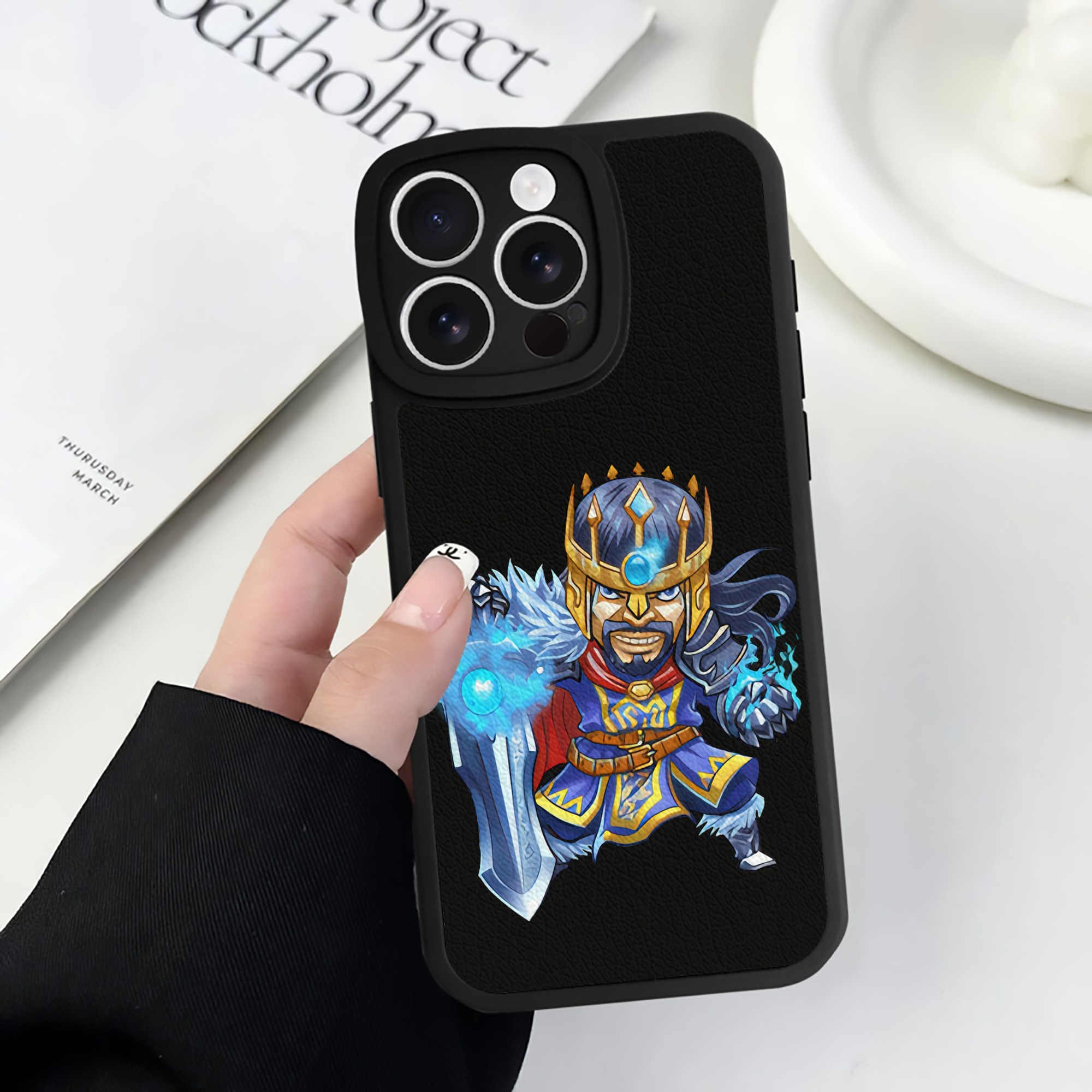 （画像用） リーグ・オブ・レジェンド League of Legends LOL 【iPhone 16シリーズ対応】シリコンスマホケース（レザー調） 材質：シリコン